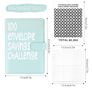 Money Saving Book with Mark Stickers,100 Envelope Challenge Binder for Cash Stuffing Saving Book with Cash Envelopes for School Home Office Blue Image 3