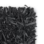 Shaggy Rug Genuine Leather 190x280 cm Grey Image 3