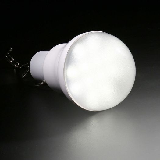 Solar Panel 15W 130LM USB Rechargeable Led Lamp Portable Bulb Light Camping Camper Van