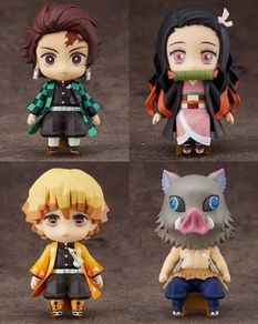 Demon Slayer Nendoroid Swacchao Figure Set of 4 Tanjiro Nezuko Inosuke Zenitsu