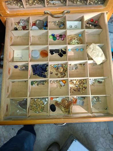 Beautiful Rare Old MEZ Progress Advertising Cabinet with Numbered Drawers 1 to 10 with Contents