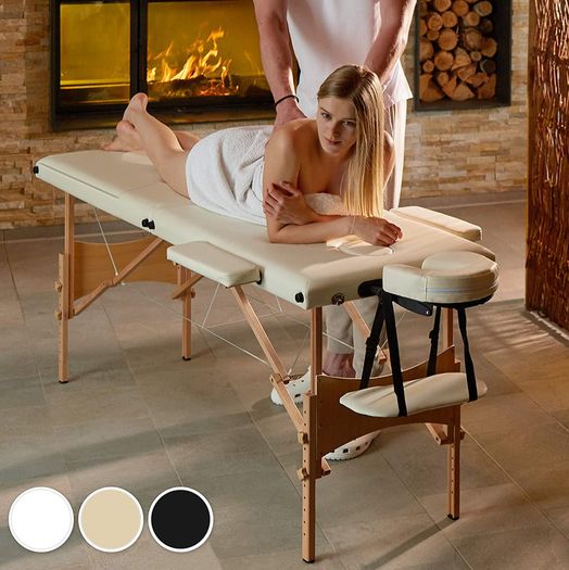 _Mobile Massage Table 3 Zones Height-Adjustable Including High-Quality Headrest and Bag Various Colours