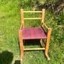 Vintage Irish Sugan Child's Rocking Chair Image 2