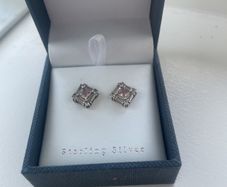 Silver and Crystal Earrings