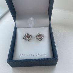 Silver and Crystal Earrings