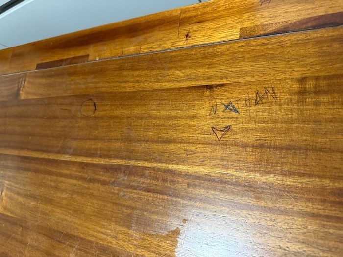 Solid Wooden Desk Rustic Style with 3 Drawers