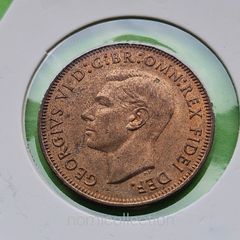 United Kingdom 1952 year Uncirculated Half Penny.