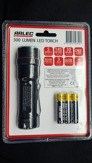 Arlec 300 Lumen Led Torch