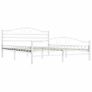 Bed Frame White Metal 160x200 cm Image 4