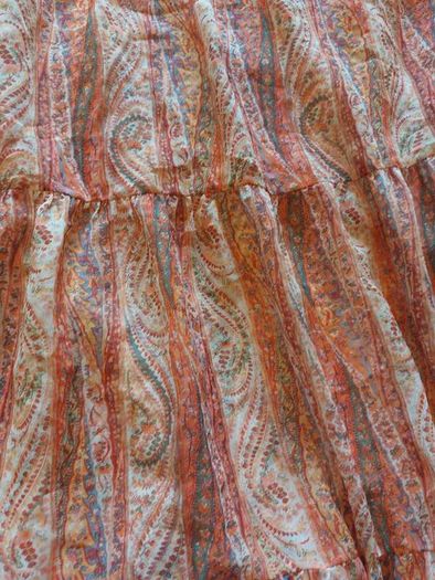 Orange Print Maxi Dress