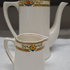 WH Grindley's coffee pot and cream jug