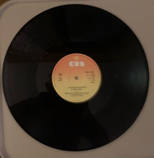 U2 - "Three" - 12" Vinyl from 1979 - CBS 12-7951 - Third Release - Custom CBS Sleeve, CBS Sunburst Labels