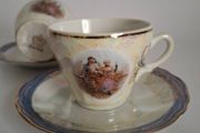 Japanese Lusterware Cups &amp; Saucers