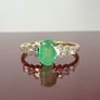 Gold 14K Yellow Gold Boyaca Colombian Emerald & Diamond Ring Image 2