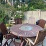 Teak garden table & chairs Image 2