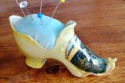 Vintage Ceramic Lisdoonvarna Shoe Pin Cushion