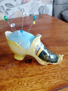 Vintage Ceramic Lisdoonvarna Shoe Pin Cushion