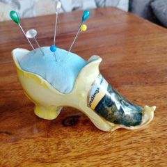 Vintage Ceramic Lisdoonvarna Shoe Pin Cushion