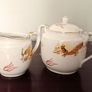 Japanese Porcelain Dragonware Tea Set with Geisha Lithopane. Image 7
