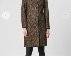 NEW - ALLSAINTS lamb leather leopard print coat UK 8