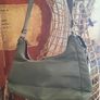 Ted Baker Nylon Shoulder Bag, Olive Green with Pink Details Image 10