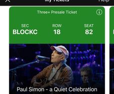 Paul Simon tickets Block C