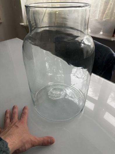 Large Handmade Glass Vase Apothecary Style