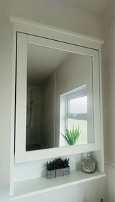HEMNES Mirror cabinet with 1 door, white, 63x16x98 cm
