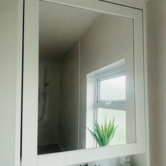 HEMNES Mirror cabinet with 1 door, white, 63x16x98 cm