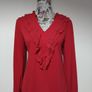 Red Ruffle Gallery Top, New With Tags Image 3