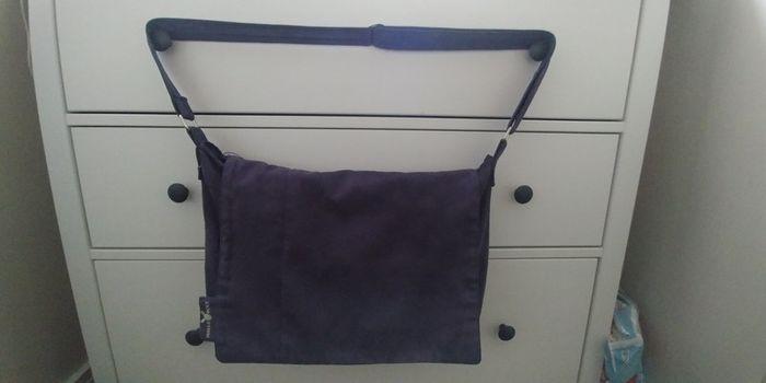 Wallaboo changing bag in suede navy