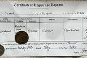 Bram Stoker - Baptismal Certificate - Dracula author - Free Postage