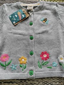 Frugi embroidered cardigan 7-8y