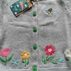 Frugi embroidered cardigan 7-8y