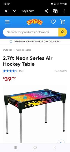 Plug in small Air Hockey Table