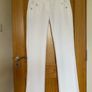 Brand new White Cotton Elegant Trousers by SAVIDA | Size UK 8 / EUR 36 Image 2