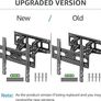 TV Wall Bracket for Most 26-70 Inch LED, LCD, OLED Flat & Curved TV, Full Motion TV Mount with Swivels Tilts Extends Double Arm Holds up to 45kg, Max VESA 400x400mm Image 2
