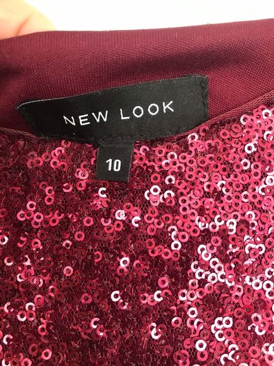 Red sequins mini dress