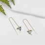 Charming Earrings with a Tiny Bird - excellent gift idea Image 3