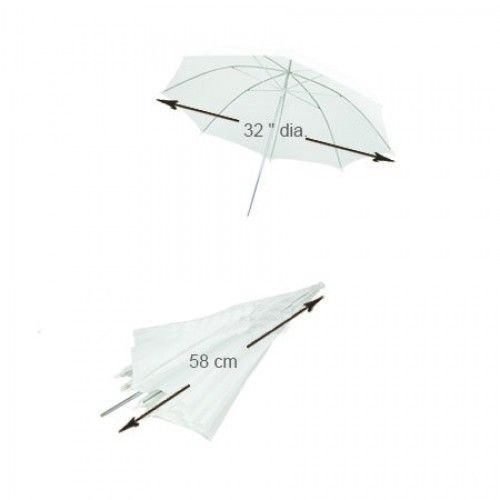 84cm 33 inch White Soft Umbrella
