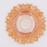 Orange Marigold Carnival Glass Waved Edge Bowl Image 3