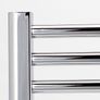 NEW SALE | Chrome Straight Heated Towel Rail W400mm x H800mm Flat Central Heating Towel Radiator Bathroom Rack Image 4