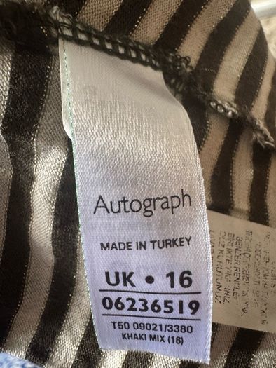 Autograph khaki/gold top size UK14/16 EU42/44 Postage included