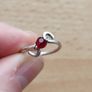 Handmade Sterling Silver Ring with Glass Image 4