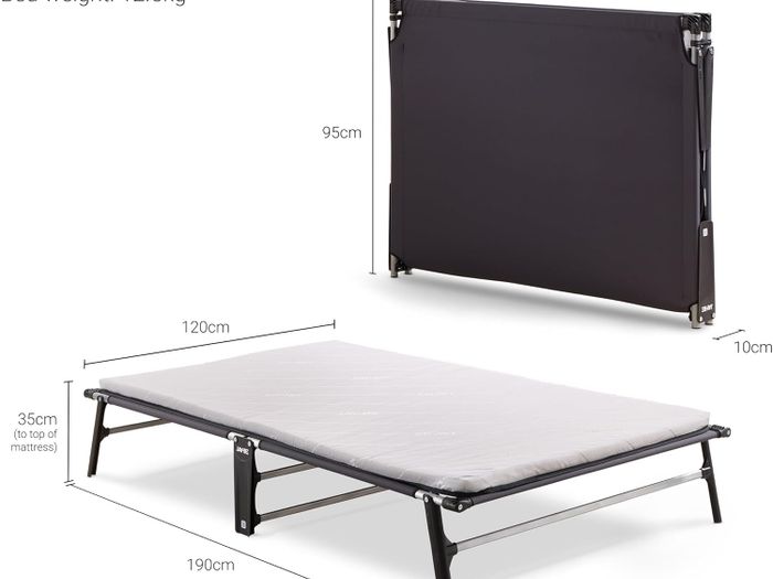 JAY-BE CE120 Compact Folding Bed with Storage Cover and Mattress, Small Double