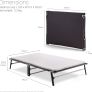 JAY-BE CE120 Compact Folding Bed with Storage Cover and Mattress, Small Double Image 2