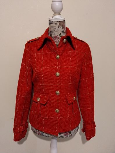 Stunning Military Style Red Jacket, New