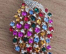 Peacock brooch / pendant