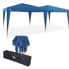 Gazebo 3 x 6 m Waterproof Pop-Up with Bag Marquee UV Protection Folding Gazebo Garden Tent Party Tent Blue
