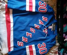New York Rangers Ice Hockey Name And Numbers Sewn On. Great Condition Size Large